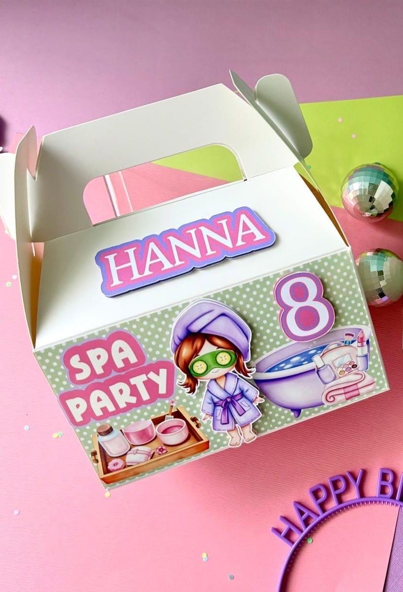 DEMO Spa Party Favor Boxes — Set of 6